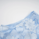 Sézane Blue Floral - Appliqué Midi Dress - Aura Muse