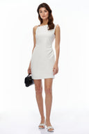 Simone White One Shoulder Bodycon Mini Dress - Aura Muse