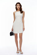 Simone White One Shoulder Bodycon Mini Dress - Aura Muse