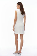 Simone White One Shoulder Bodycon Mini Dress - Aura Muse