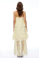 Sloane Cream Halterneck Lace Maxi Dress - Aura Muse