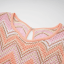Sloane Pink Zigzag Pointelle Knit Matching Set - Aura Muse