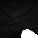 Solange Black Asymmetrical Cut-Out Jacket - Aura Muse