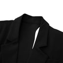 Solange Black Asymmetrical Cut-Out Jacket - Aura Muse