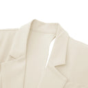 Solange Neutral Asymmetrical Cut-Out Jacket - Aura Muse