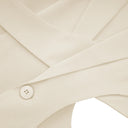 Solange Neutral Asymmetrical Cut-Out Jacket - Aura Muse