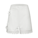 Solène faux - flower cut - out blouse & shorts matching set - Aura Muse