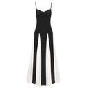 Sybil Two Tone Contrast Maxi Dress - Aura Muse