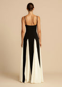 Sybil Two Tone Contrast Maxi Dress - Aura Muse