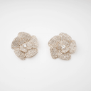 Sylvie crystal - embellished floral earrings - Aura Muse