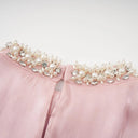 Sylvie pink embellished pleated mini dress - Aura Muse