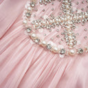Sylvie pink embellished pleated mini dress - Aura Muse