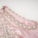 Sylvie pink embellished pleated mini dress - Aura Muse