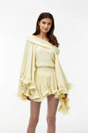 Tatienne Cream Off Shoulder Top & Skirt Set - Aura Muse