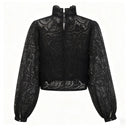 Taylor Black Lace Blouse & Skirt Set - Aura Muse
