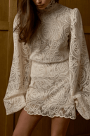 Taylor Cream White Lace Blouse & Skirt Set - Aura Muse