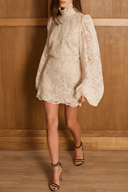 Taylor Cream White Lace Blouse & Skirt Set - Aura Muse