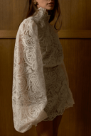 Taylor Cream White Lace Blouse & Skirt Set - Aura Muse