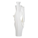 Téodora White Halter Neck Draped Maxi Dress - Aura Muse