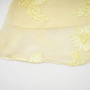 Theresa Yellow Floral Appliqué Corset Maxi Dress - Aura Muse
