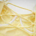 Theresa Yellow Floral Appliqué Corset Maxi Dress - Aura Muse