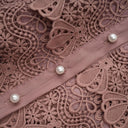 Thérèse lace cut - out tiered midi dress - Aura Muse
