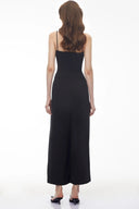 Tiphaine Black Wide-Leg Jumpsuit - Aura Muse