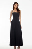 Tiphaine Black Wide-Leg Jumpsuit - Aura Muse