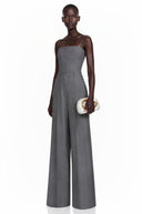 Tiphaine Grey Wide-Leg Jumpsuit - Aura Muse