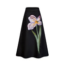 Valérie Black Sequin Floral Embroidered Matching Set - Aura Muse