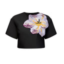 Valérie Black Sequin Floral Embroidered Matching Set - Aura Muse
