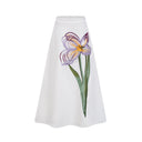 Valérie White Sequin Floral Embroidered Matching Set - Aura Muse