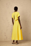 Valérie Yellow Sequin Floral Embroidered Matching Set - Aura Muse