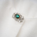 Violante White Crystal Embellished Peplum Jacket - Aura Muse