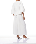 Violante White Crystal Embellished Peplum Jacket - Aura Muse