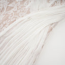 Viviane white lace pleated maxi dress - Aura Muse