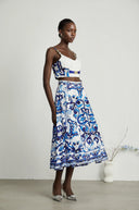 Wivina graphic-printed top & skirt matching set - Aura Muse