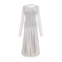Wren White Geometric Patterned Maxi Dress - Aura Muse