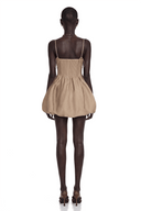 Zazie Champagne Sweetheart Pleated Mini Dress - Aura Muse