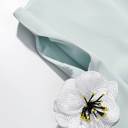 Zelda Green Cut-Out Mini Dress with 3D Petals - Aura Muse